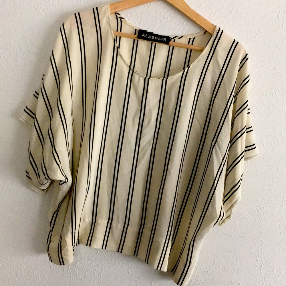 RARE ALASDAIR SILK STRIPED DOLMAN SZ 1